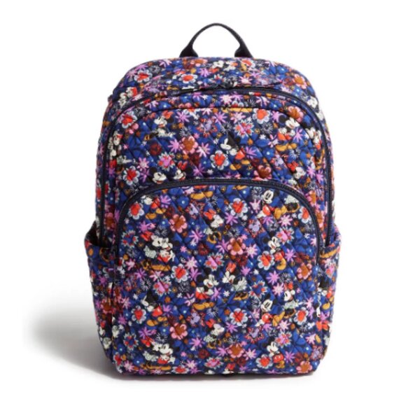 Vera Bradley Handbags - New Vera Bradley Disney Mickey & Minnie Sweet Floral Blue Large Backpack Cotton